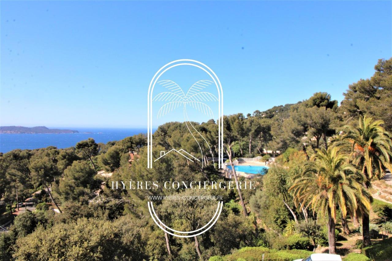 Appartement T3 Standing-Splendide vue mer - Piscine/Parking à Hyères Extérieur photo